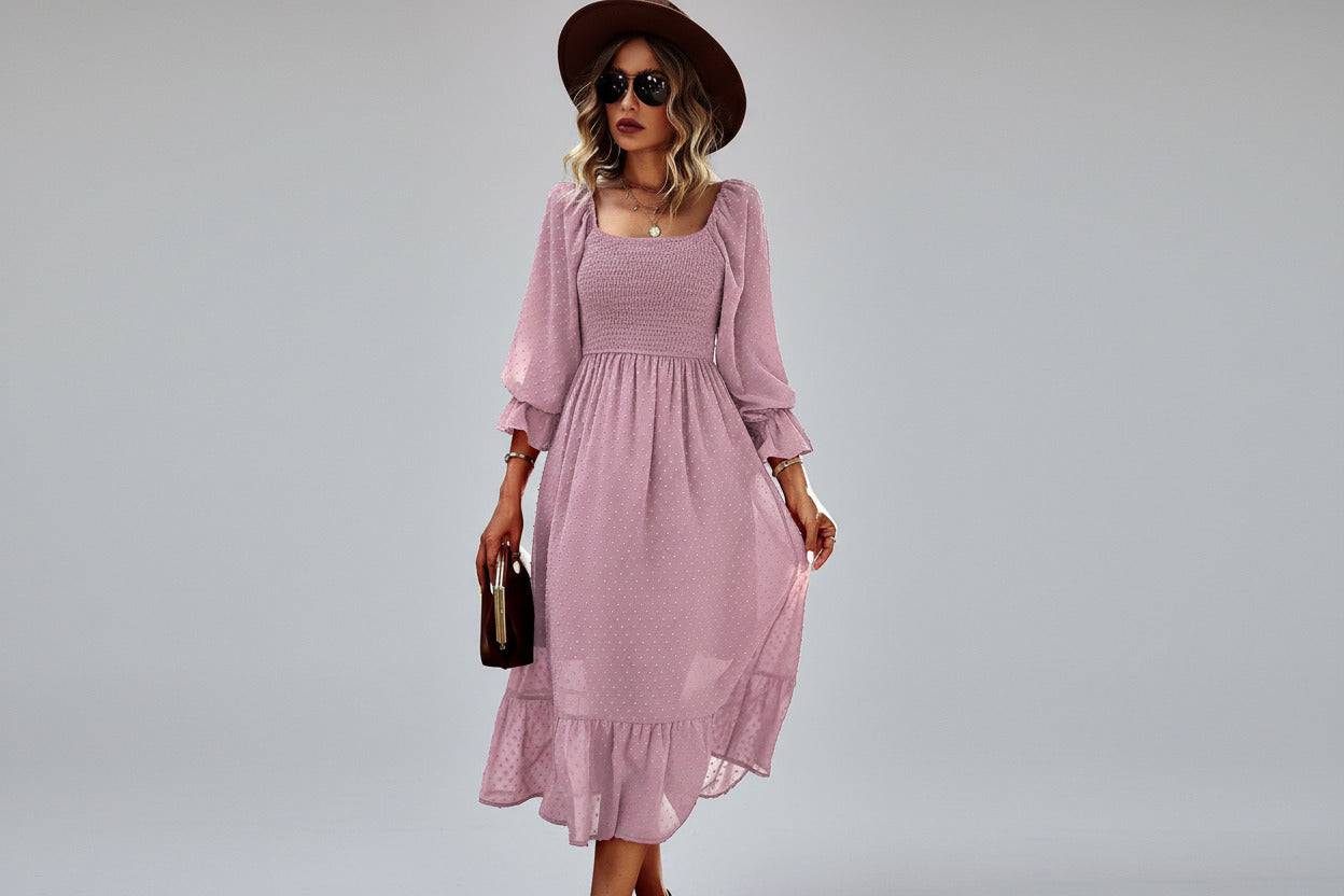 AMÉLIE | SMOCKED BOHO MIDI DRESS