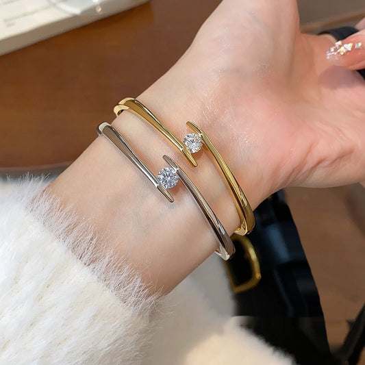 ROUND | GOLD ZIRCONIA ROUND BRACELET