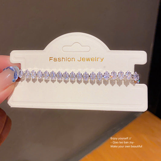 OVAL | ZIRCON OVAL CLASP BRACELET