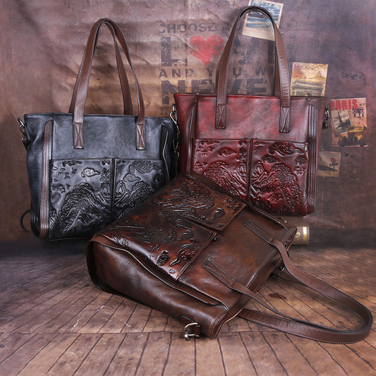 VEG | VEGETABLE LEATHER DIAGONAL TOTE