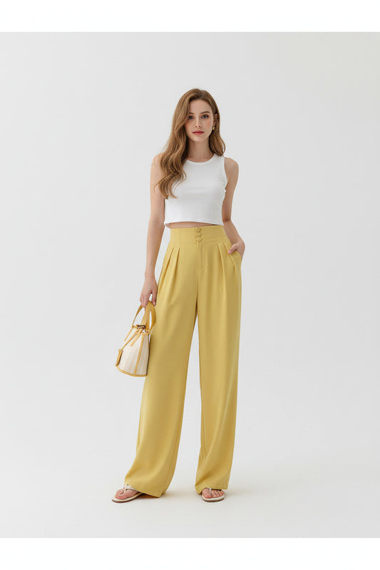 INES | HIGH-WAIST FLOWY PANTS