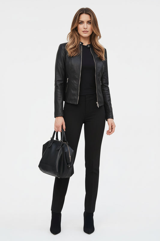BIANCA | TAILORED VEGAN LEATHER BLAZER