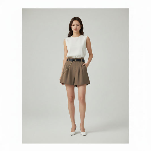 JULES | CHAIN BELTED SHORTS