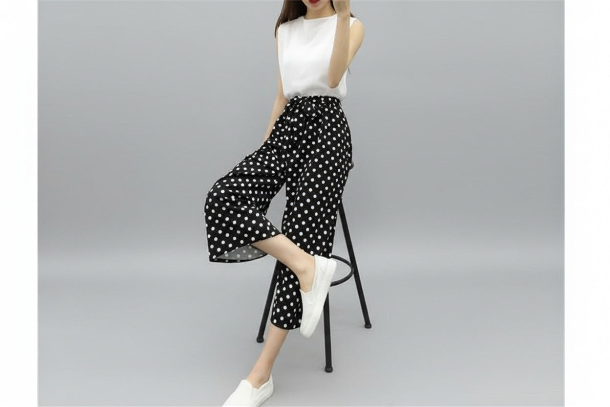 CÉLESTE | STRIPED CHIFFON PANTS