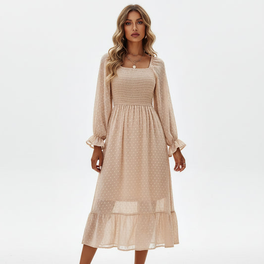 AMÉLIE | SMOCKED BOHO MIDI DRESS