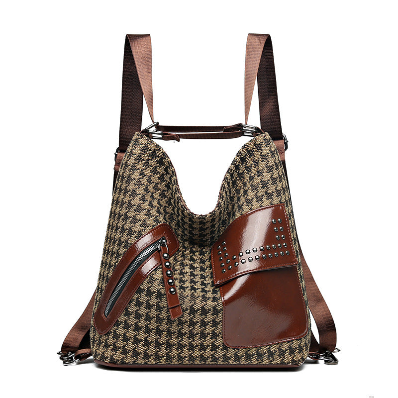 ELISE | HOUNDSTOOTH BACKPACK