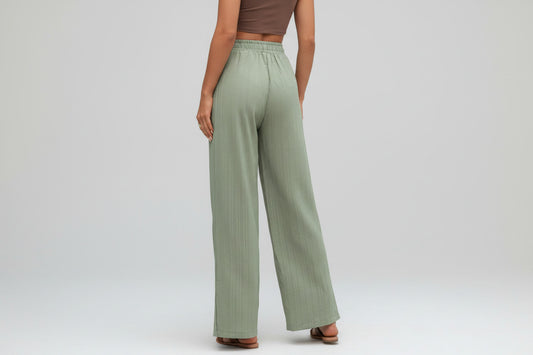 CÉCILE | ELASTIC FASHION WIDE-LEG PANTS