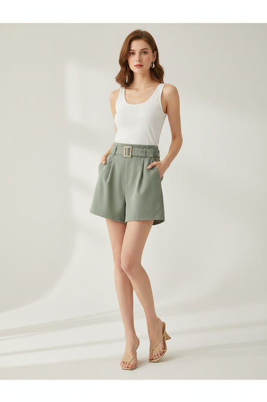 IVY | CLASSIC BELTED SUIT SHORTS
