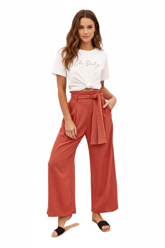 ROSÉE | CROPPED WIDE PANTS