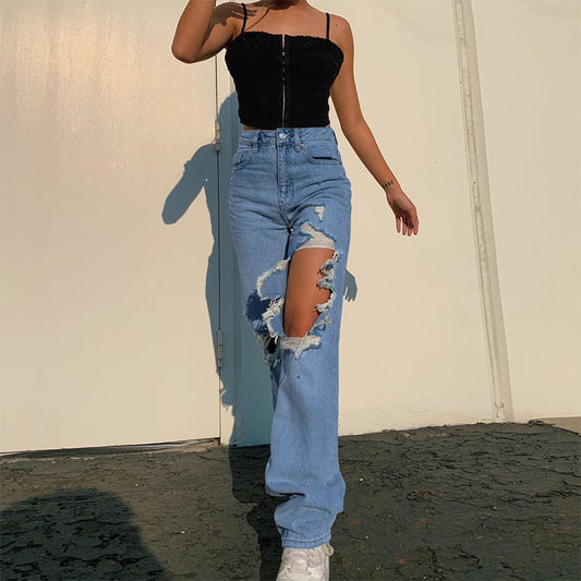 SIENNA | HIGH-WAISTED STRAIGHT LOOSE JEANS