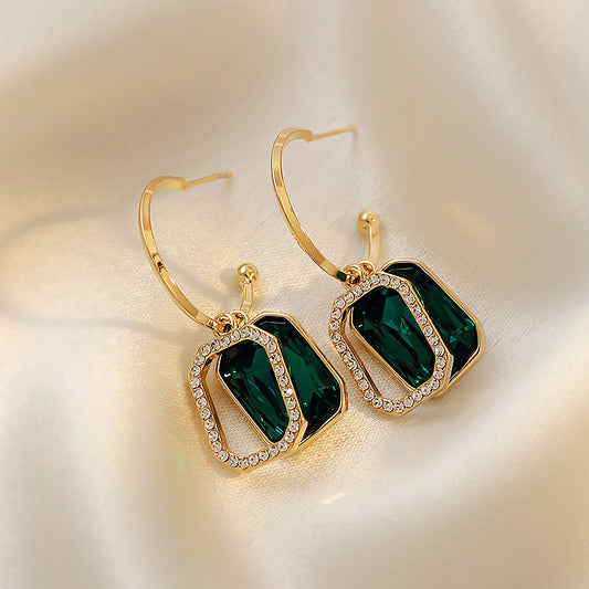 EMERALD | EMERALD CRYSTAL STUD EARRINGS