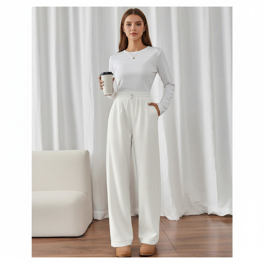 MARCELLA | WIDE-LEG VELVET CORD TROUSERS