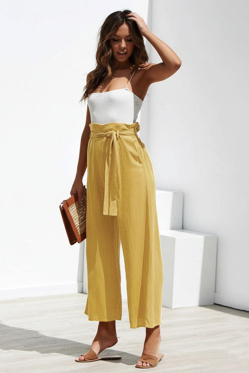 ROSÉE | CROPPED WIDE PANTS