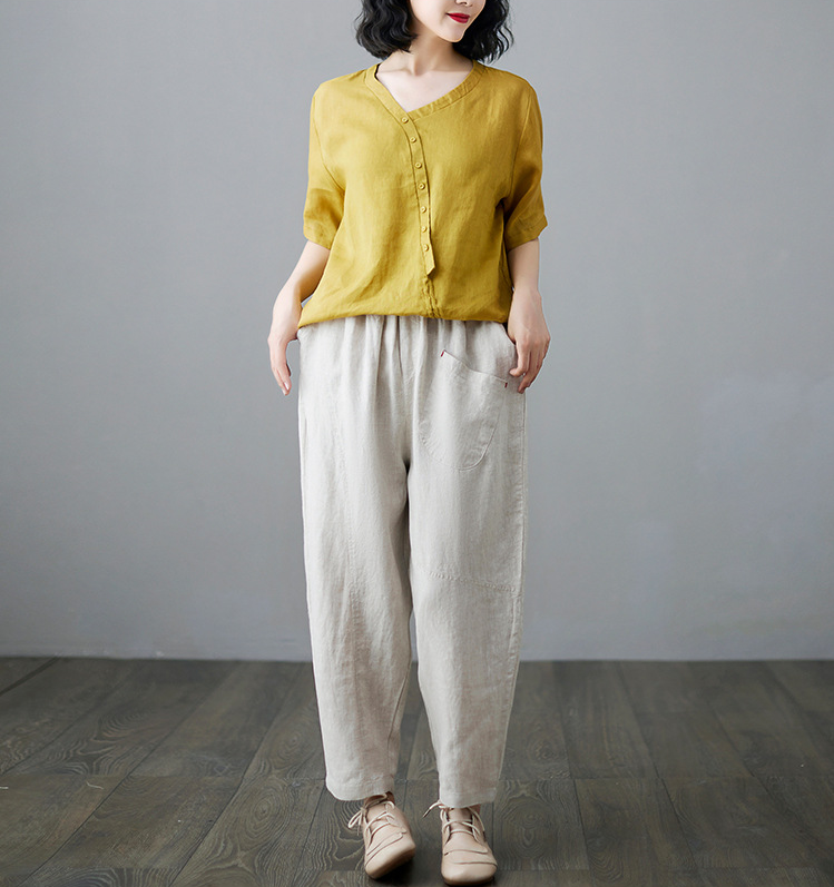 CÉLINE | CROPPED LINEN PANTS