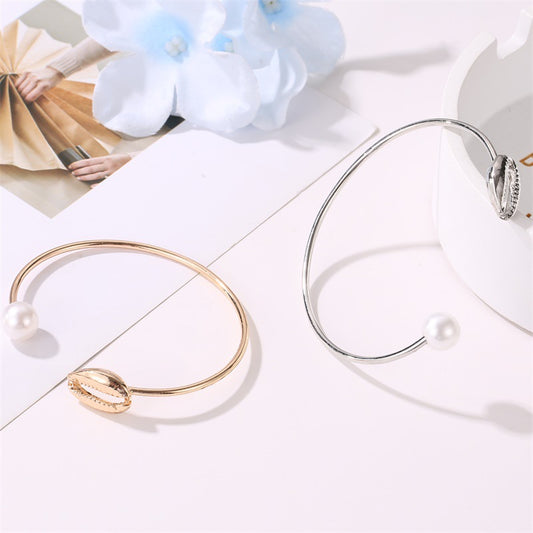 CHLOE | PEARL OPEN BANGLE