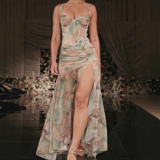 CALLISTA | FLORAL CORSET MAXI
