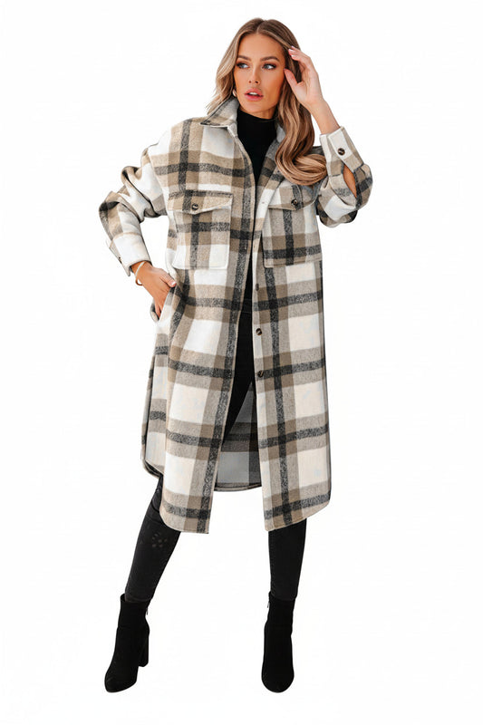 FLORA | PLAID FLANNEL LONGCOAT