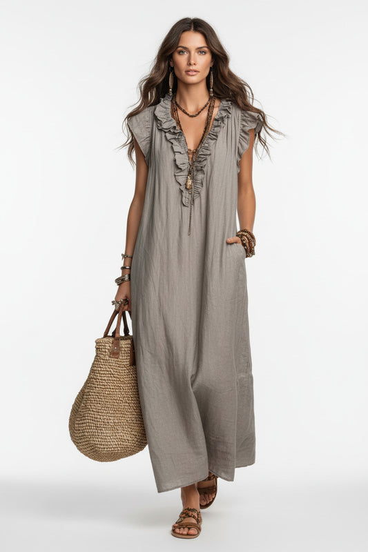 PETRA | POCKET RUFFLE DRESS