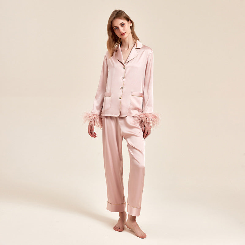 LUNA | FEATHER SATIN SET
