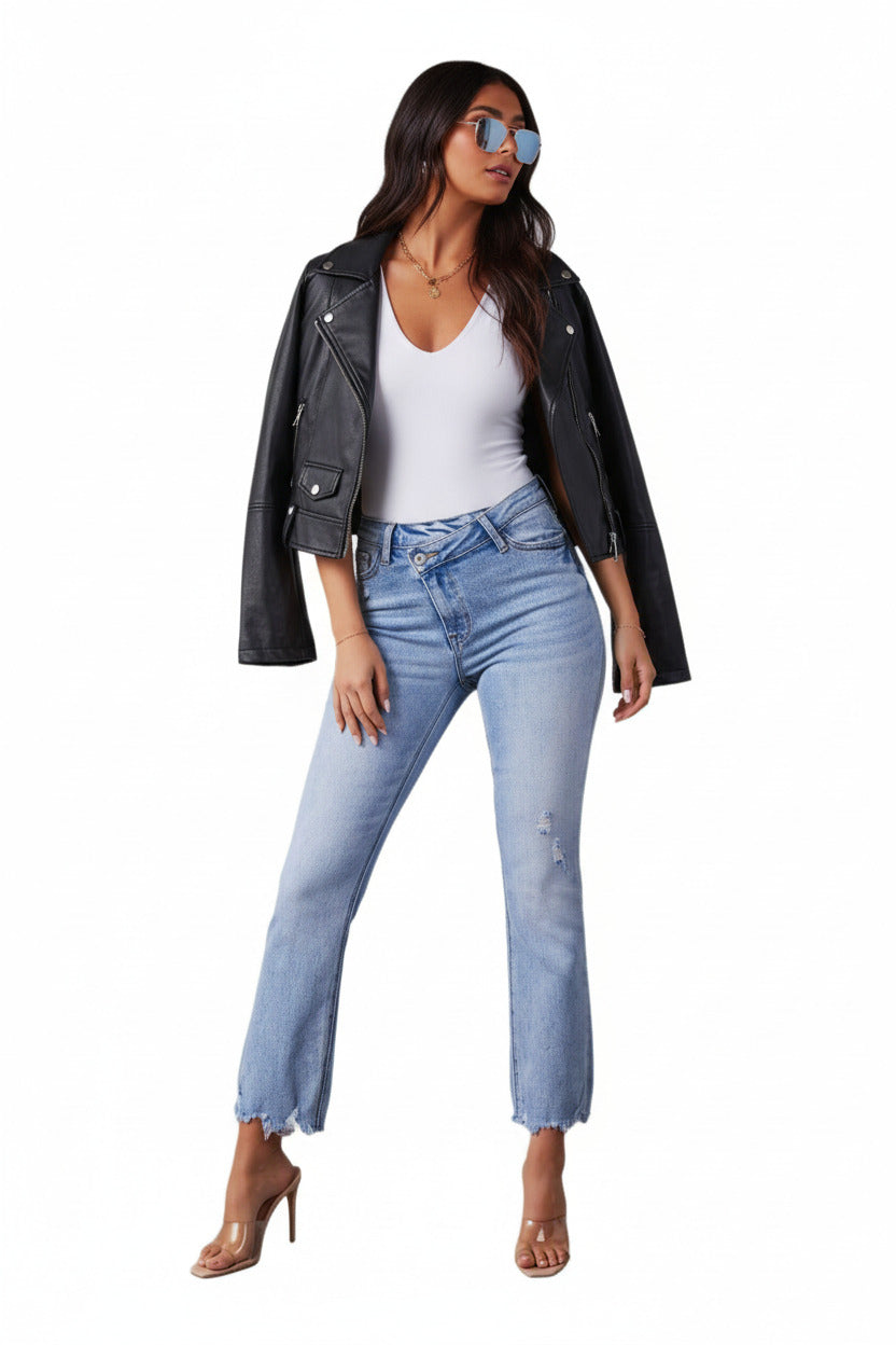 SIENNA | ASYMMETRIC WASH DENIM
