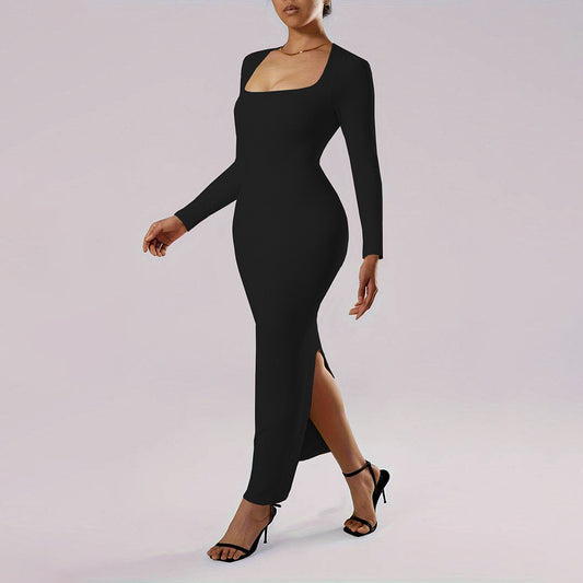 NADINE | SQUARE NECK SHEATH DRESS
