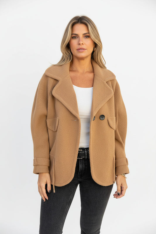 MILA | LAPEL WOOLEN COAT