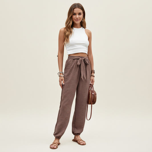 RIVA | LACE-UP CASUAL PANTS