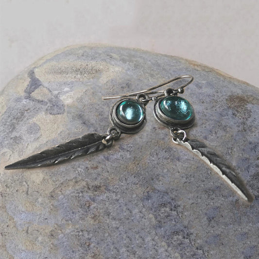 FEATHER | OPAL FEATHER DROP EARRINGS