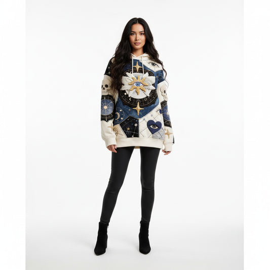 DUSK | SLOUCHY PRINT SWEATER