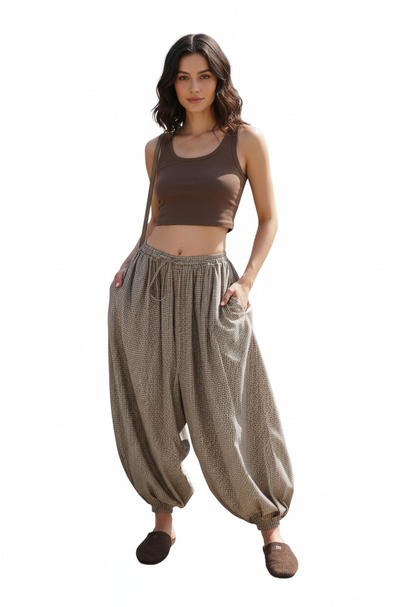MARGOT | RETRO PLAID WIDE-LEG