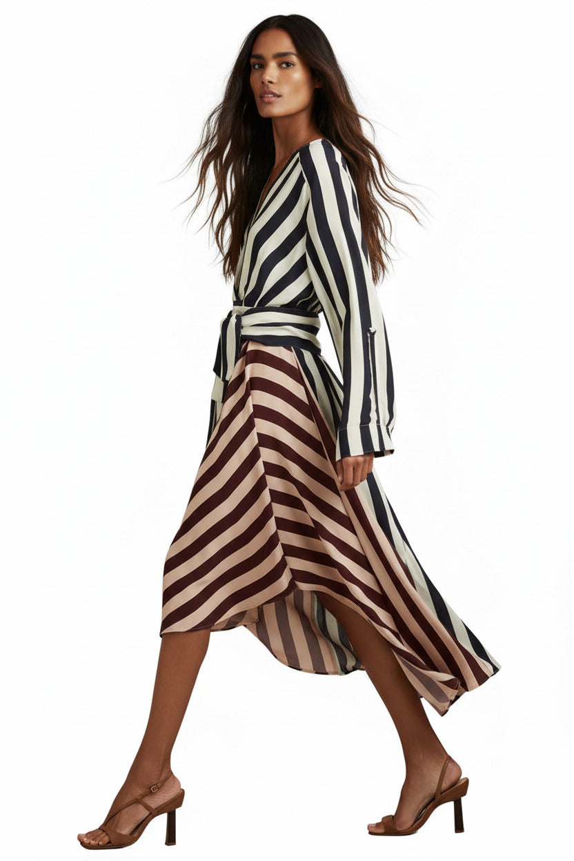 ZARA | LOOSE STRIPED CASUAL DRESS