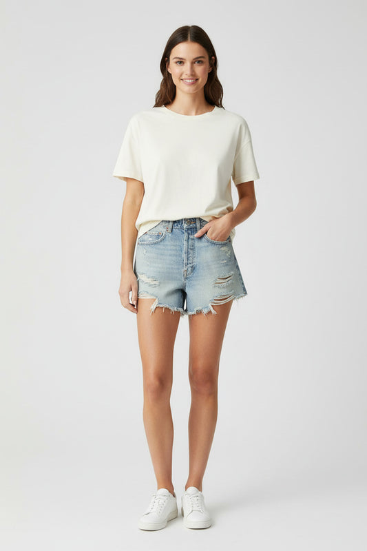 CLEO | PERFORATED DENIM