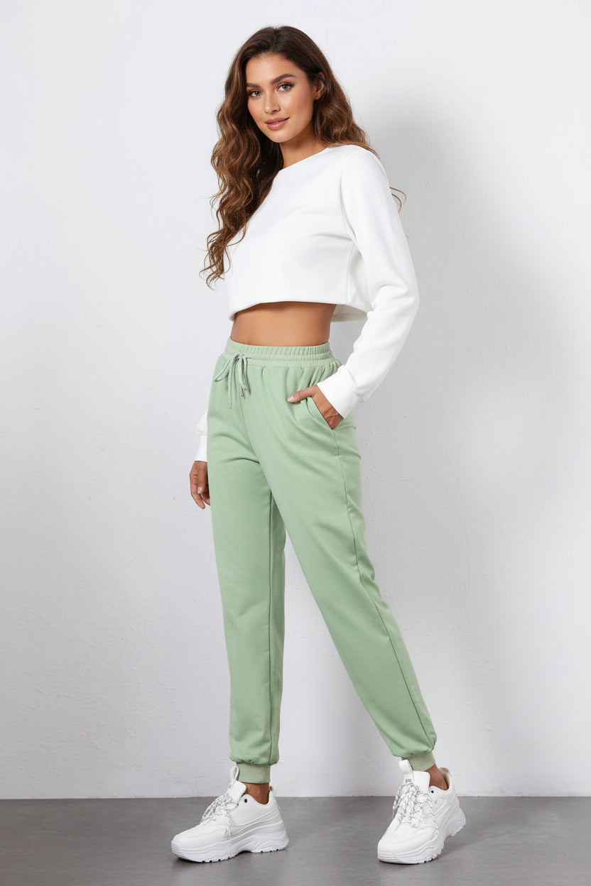 KEVA | LACE-HEM JOGGERS