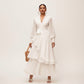 ROSALIE | RUFFLED V-NECK PROM DRESS