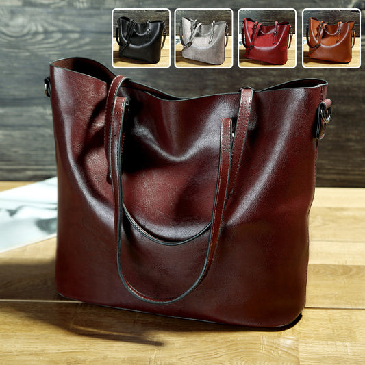 WAX | OIL WAX LEATHER MESSENGER TOTE