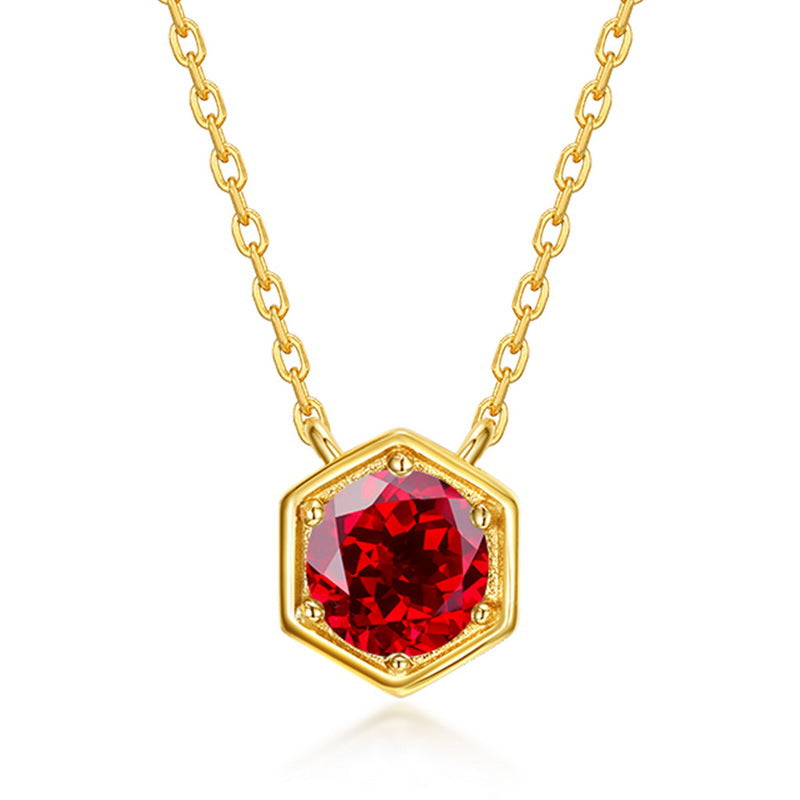 CLARA | BIRTHSTONE GOLD PENDANT