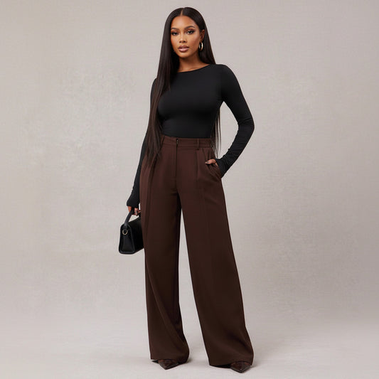 VINCENZA | LOOSE STRAIGHT-LEG PANTS