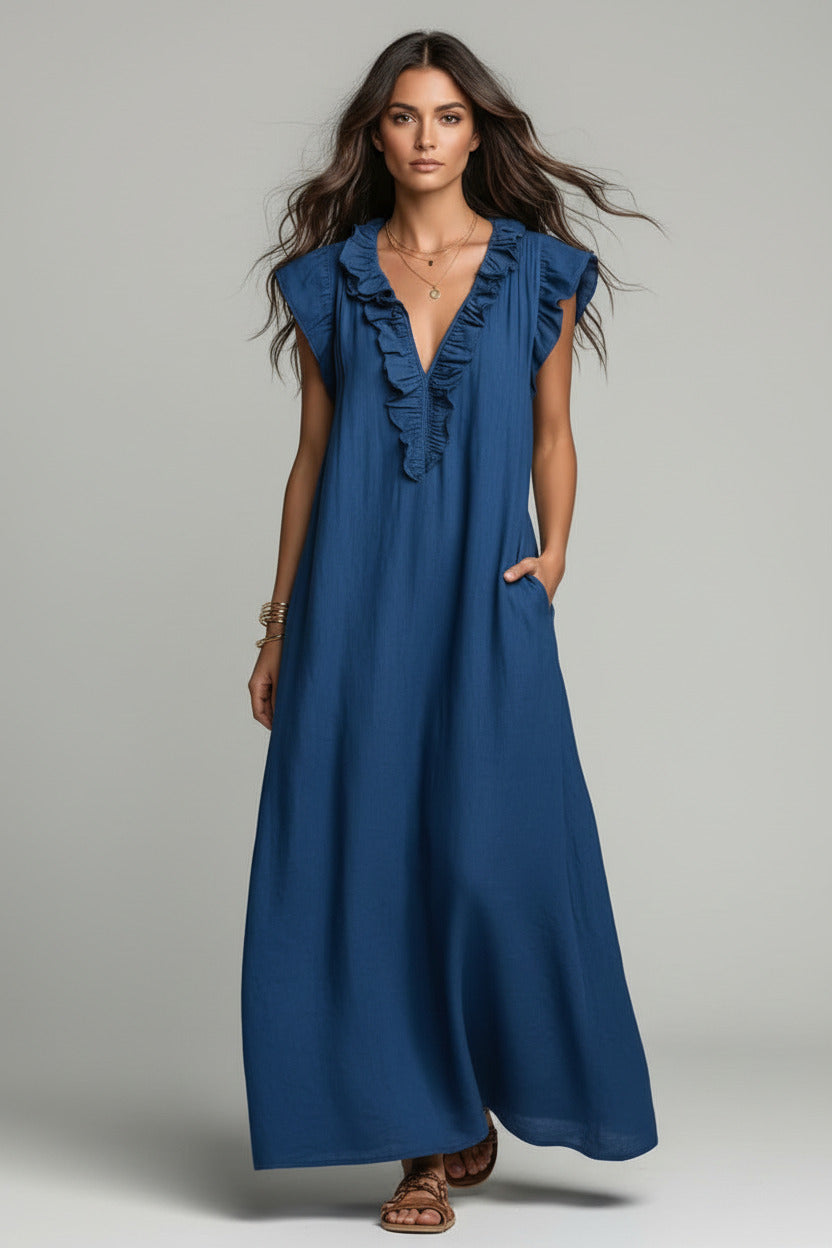 PETRA | POCKET RUFFLE DRESS