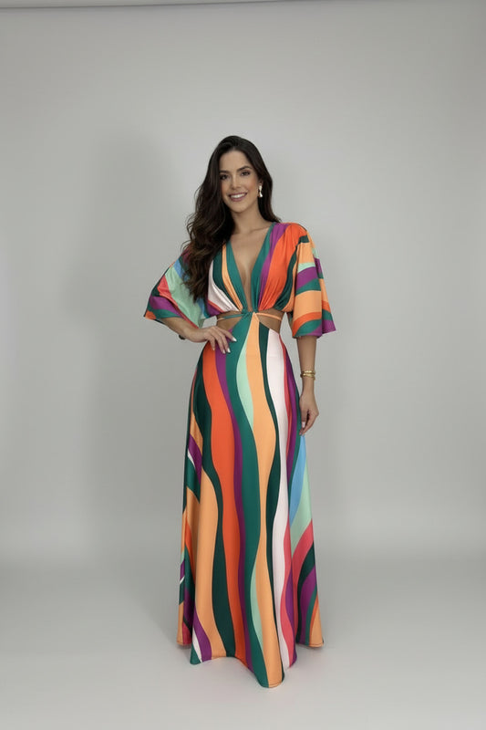 NORA | BATWING MIDRIFF DRESS