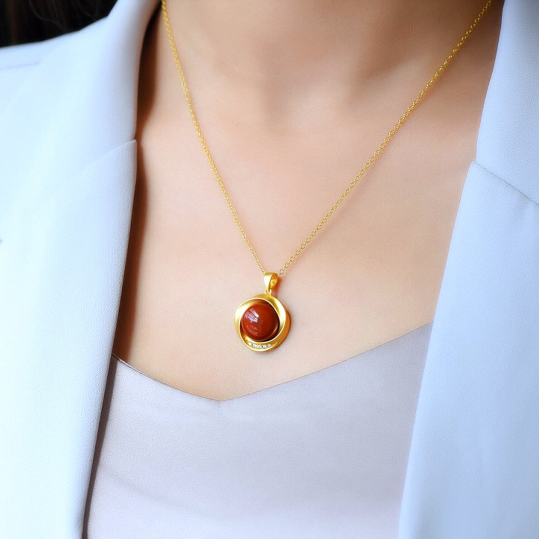 RUBY | SOUTHERN RED AGATE PENDANT