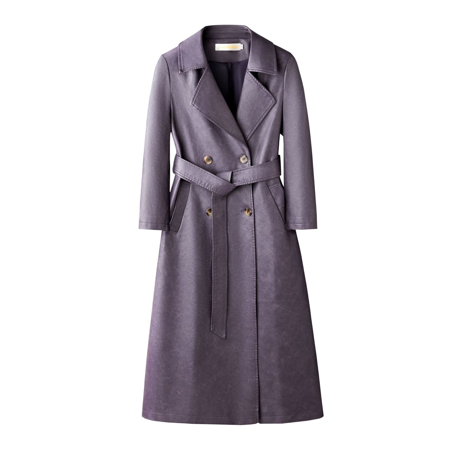 NADINE | LONG LEATHER TRENCH