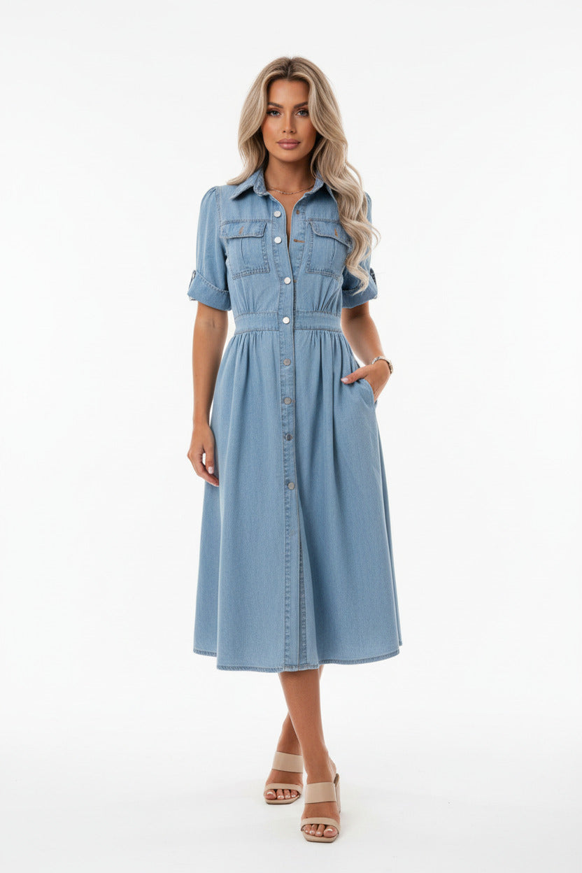JEANNE | CASUAL DENIM SHIRT DRESS