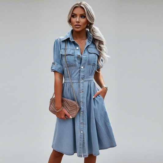 JEANNE | CASUAL DENIM SHIRT DRESS