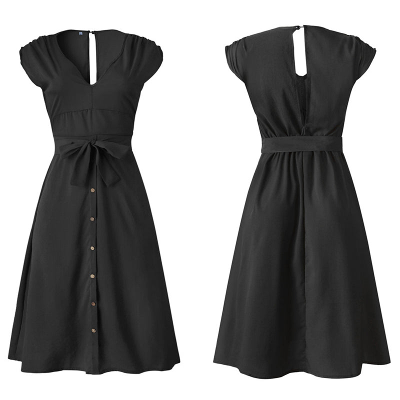 ELODIE | BUTTONED A-LINE MIDI