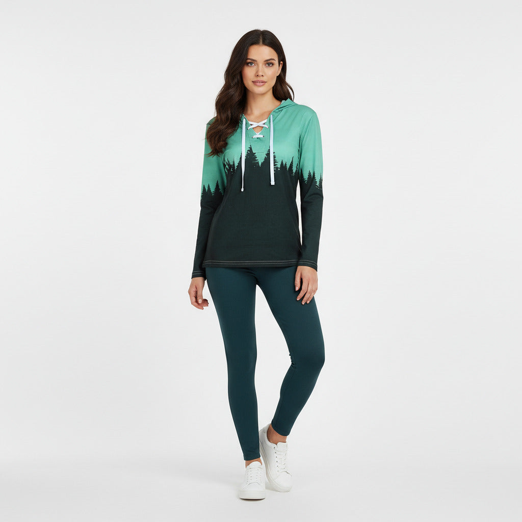 GROVE | LACE-UP FOREST TOP