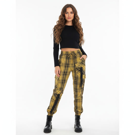 BREA | PLAID CARGO JOGGERS