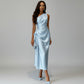 GENEVIÈVE | SATIN PLEATED DRESS