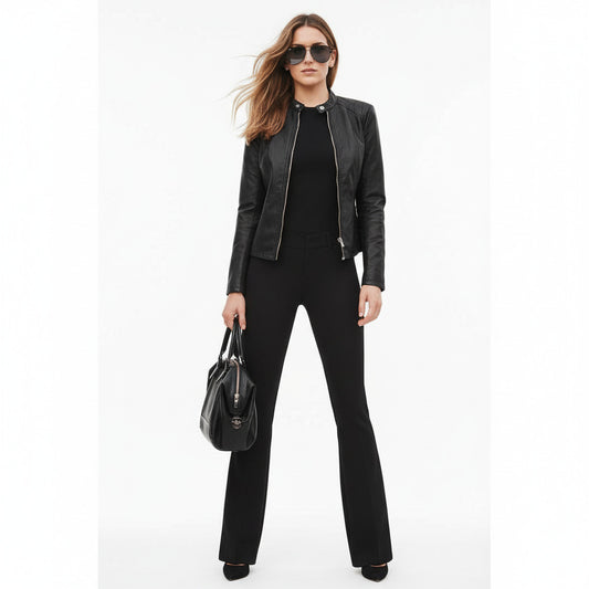 BIANCA | TAILORED VEGAN LEATHER BLAZER