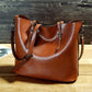 WAX | OIL WAX LEATHER MESSENGER TOTE