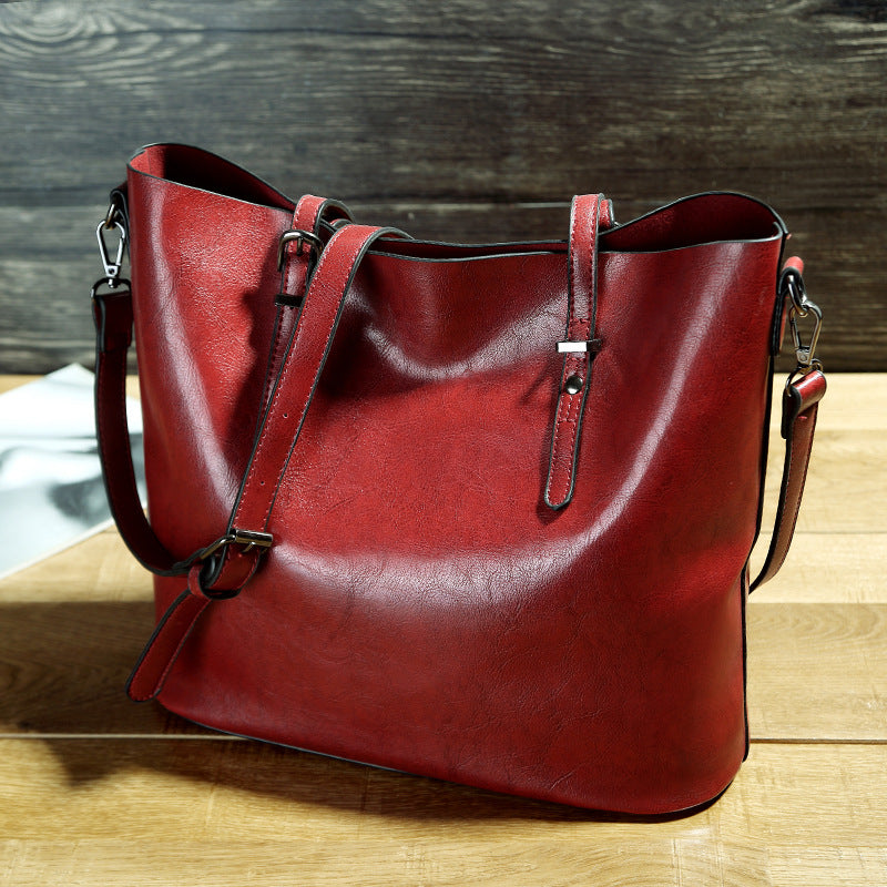 WAX | OIL WAX LEATHER MESSENGER TOTE